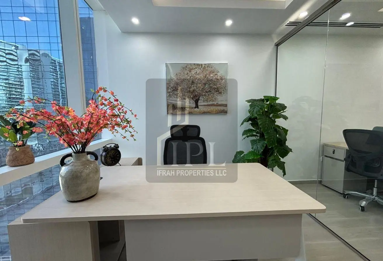 Fully furnished office with glass partition for rent in Tamani Arts Tower