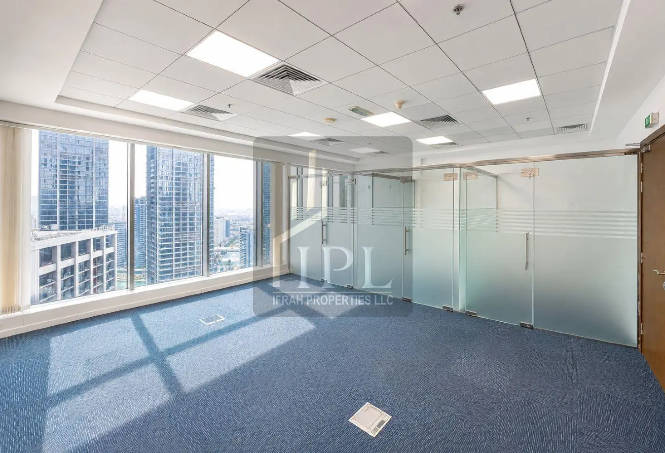 Fully Fitted Office with 3 Partitions and Burj Khalifa View in Business Bay Dubai