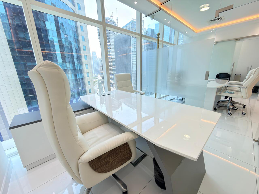 Furnished office space for rent in Park Lane Tower, Business Bay