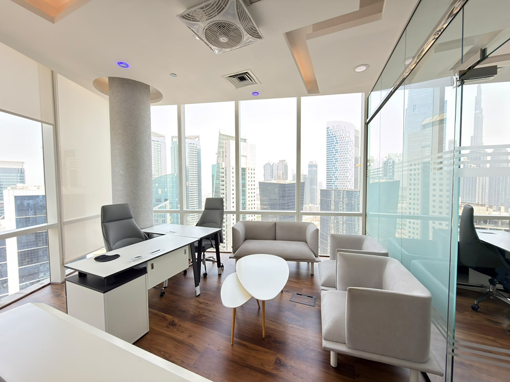 Furnished office space for rent in Park Lane Tower, Business Bay