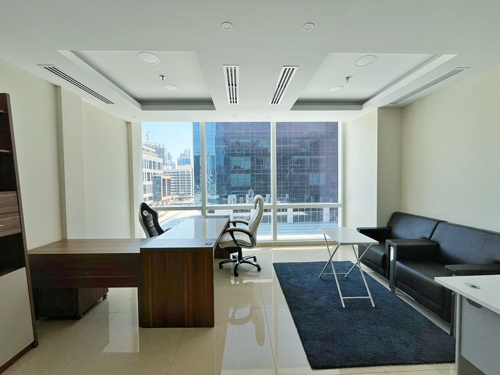 Furnished business workspace
