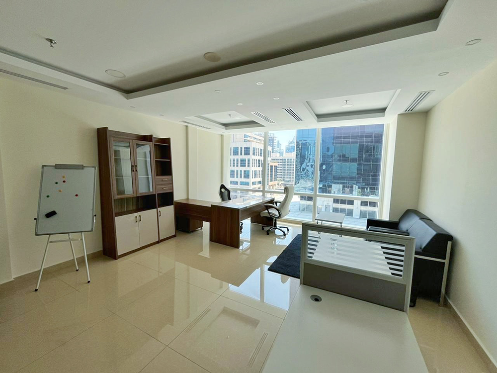 Office partition interior view