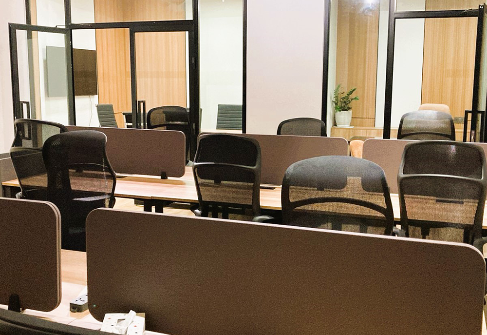 Furnished commercial space with modern interiors